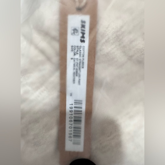 NWT Skims Cotton Fleece Classic Straight Leg Pant in Oatmeal Heather Size Small - Picture 5 of 7